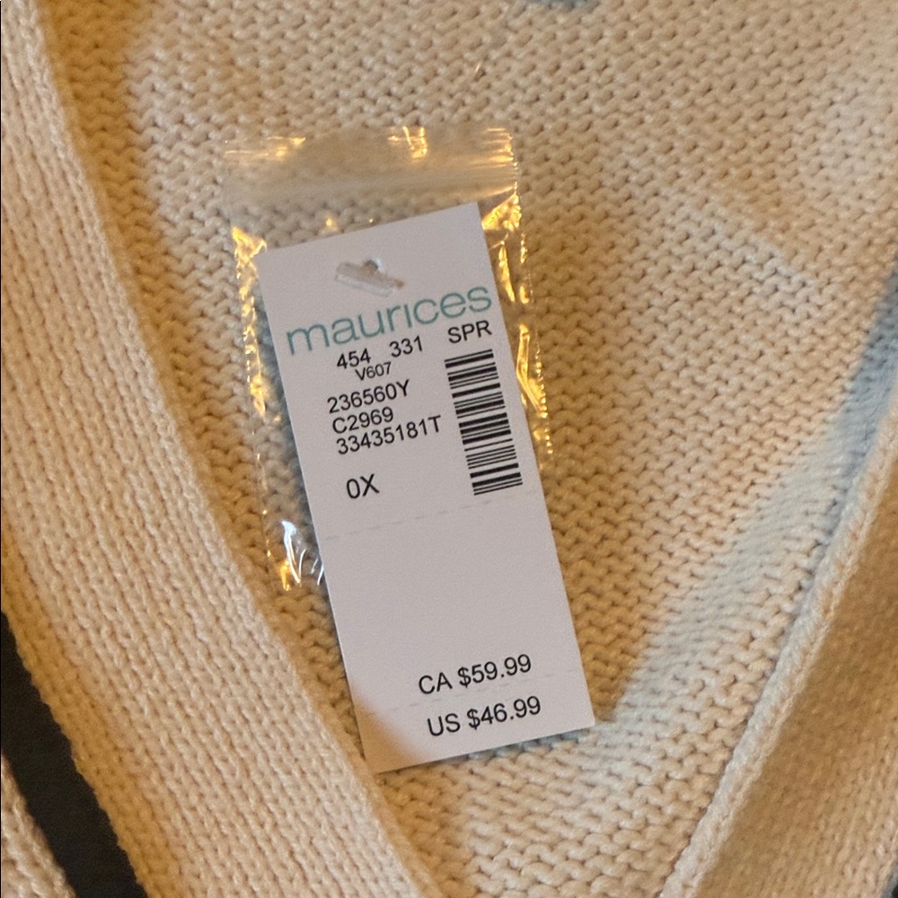 Maurices Cream and Black Floral Cardigan π§π»ββοΈ - Picture 3 of 15